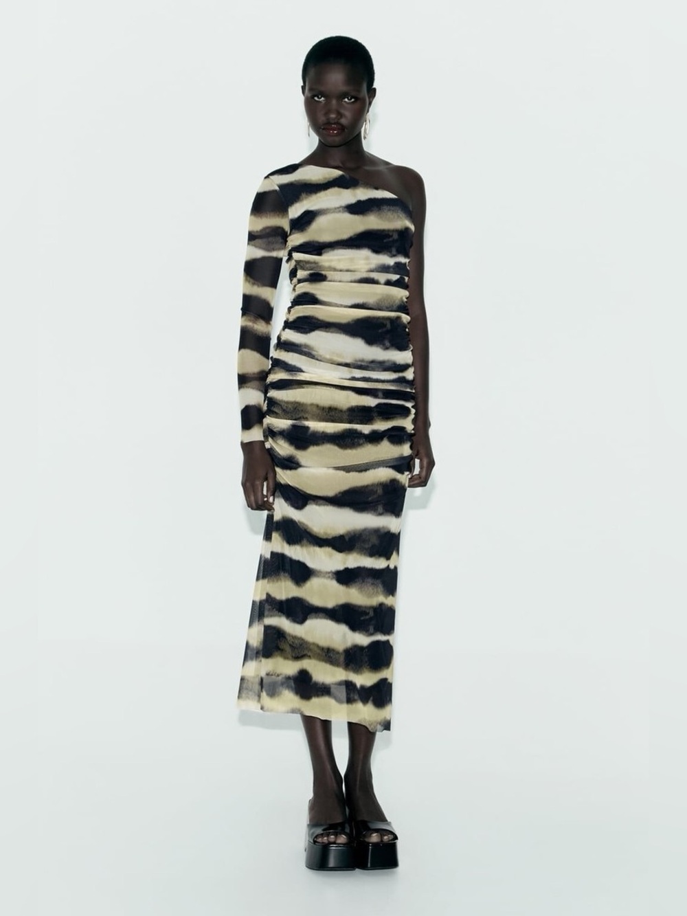 Zara Tie-Dye Print Tulle Dress